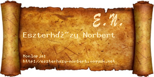 Eszterházy Norbert névjegykártya